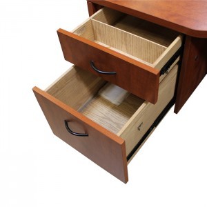 Case desk pedestal drawers